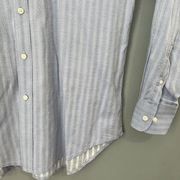 Robert Graham Dress Shirt Mens XLarge Blue Abstract Stripe Button Up Long Sleeve - Picture 3 of 11